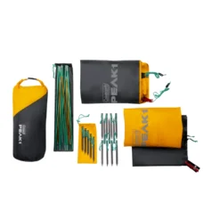 Coleman PEAK1™ 2-Person Backpacking Tent​ -Cozy Camp Time Shop Peak1 BackpackingTent 2P Overhead Bag Contents 0003 v3